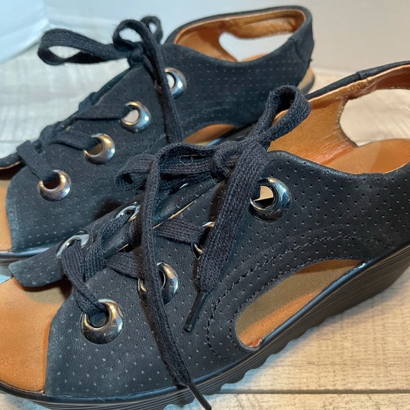 Bernie Mev Marcelo Lace-up Wedges Open Toe Sandals - Picture 7 of 11